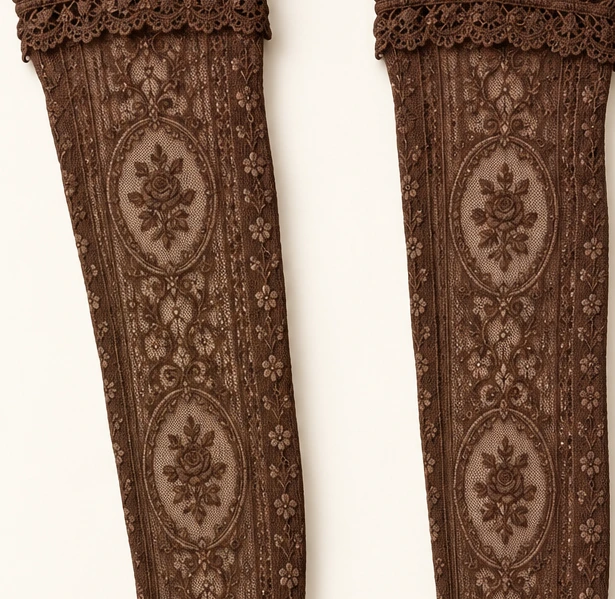 Isadora Cameo Over-Knees lace and cuff detail